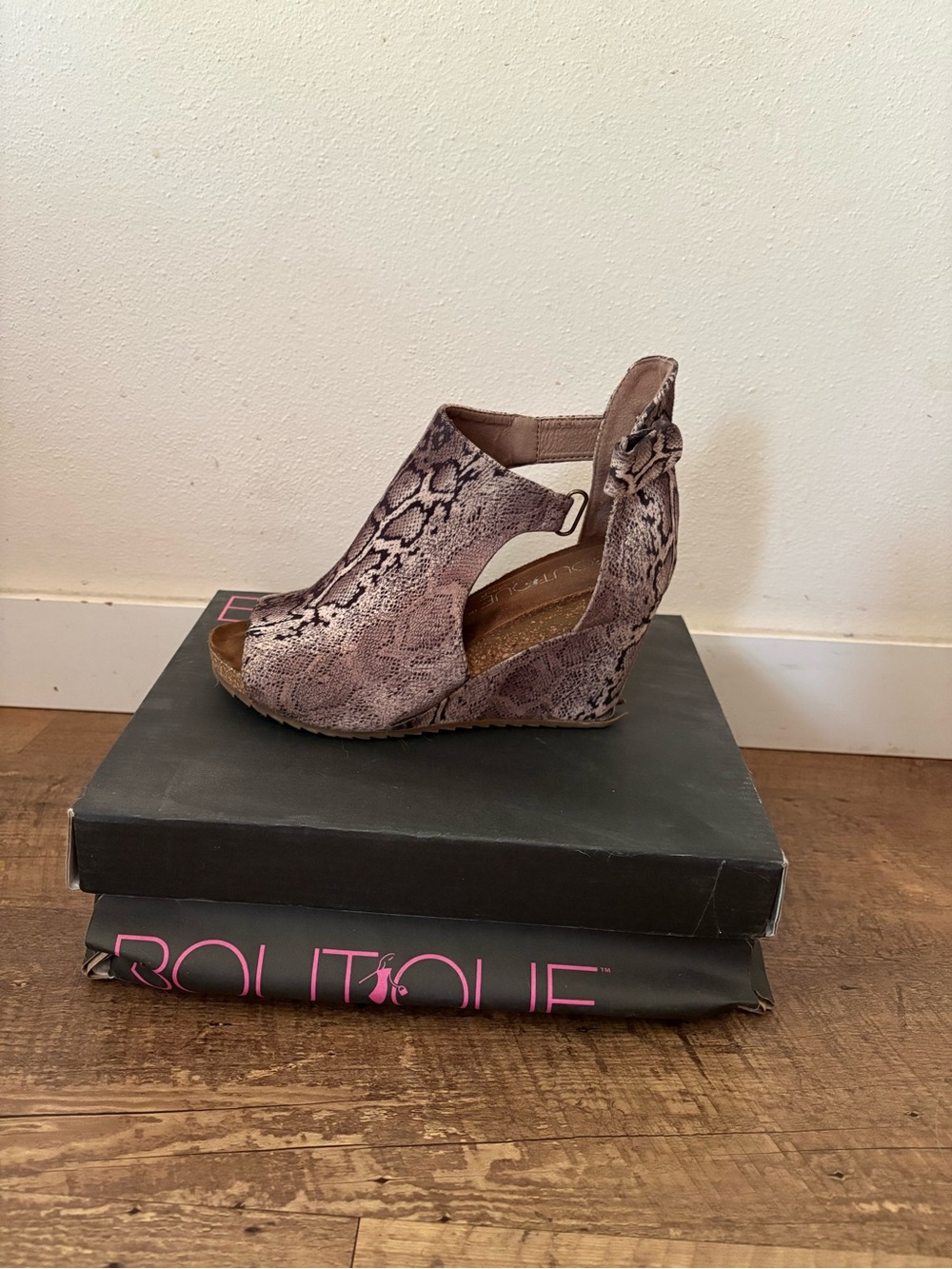 Snakeskin Wedges